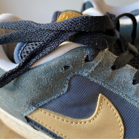 NIKE SB Sneakers Zoom Team Edition Blue Fox Metallic Gold 311665-471 Rare - Picture 2 of 14